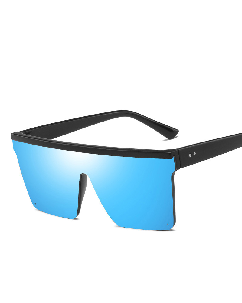 

1Pair Square Frame Flap Top Fashion Sunglasses, Blue