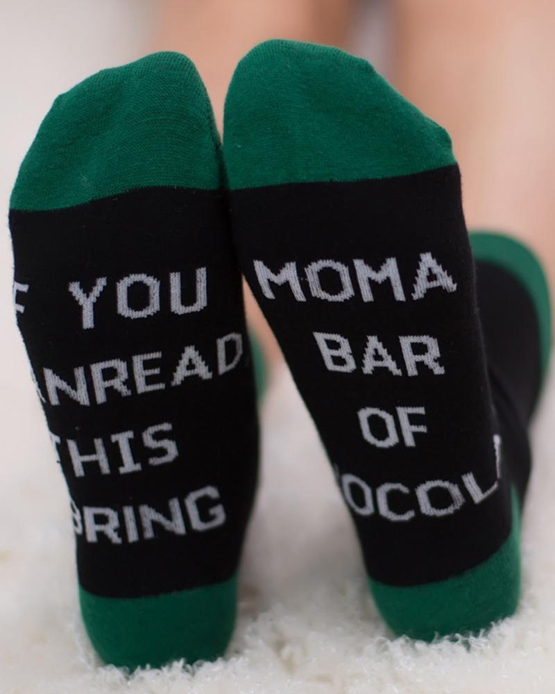 

1Pair Christmas Letter Print Socks, Style5