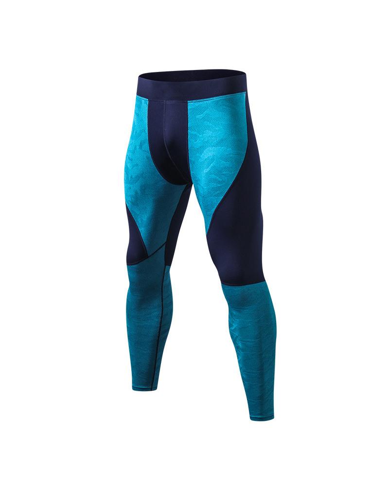 

Colorblock Skinny Speed Dry Sporty Pants, Lighted blue