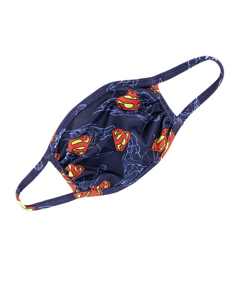 

Superman / Tie Dye Print Colorblock Ear Loop Breathable Mouth Mask, Dark blue