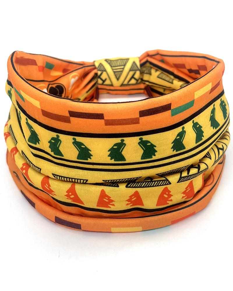 

1pc Bohemian Geometric Print Yoga Sports Wide Headband, Style6