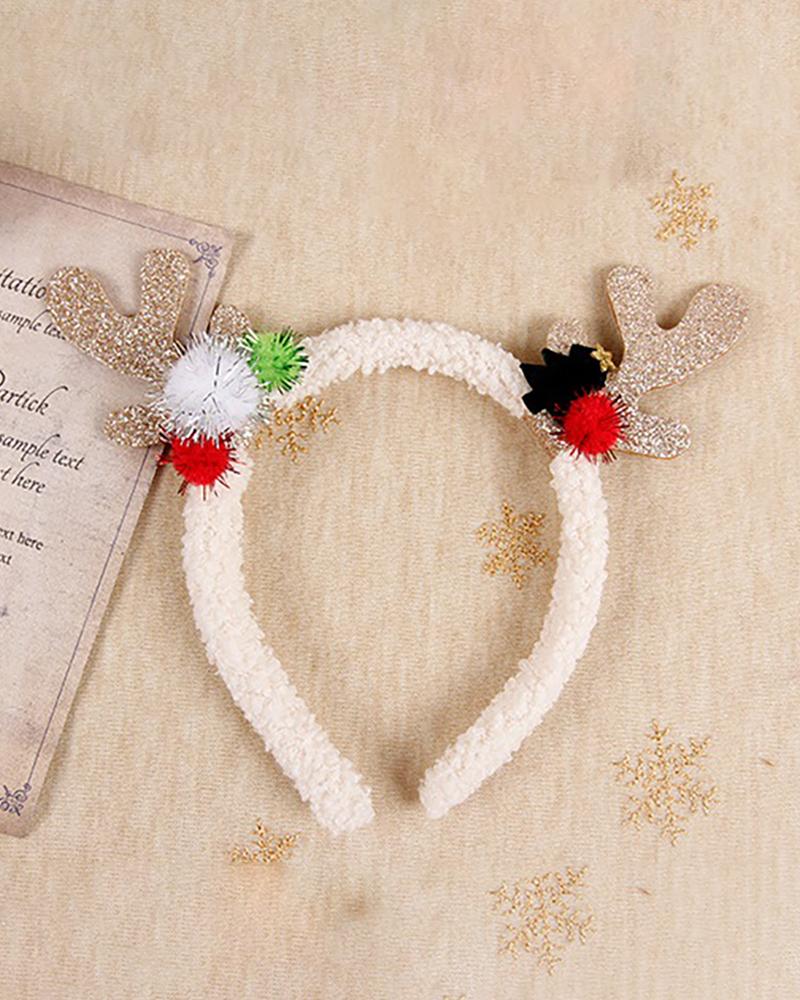 

Christmas Antler Decor Hair Hoop, Gold