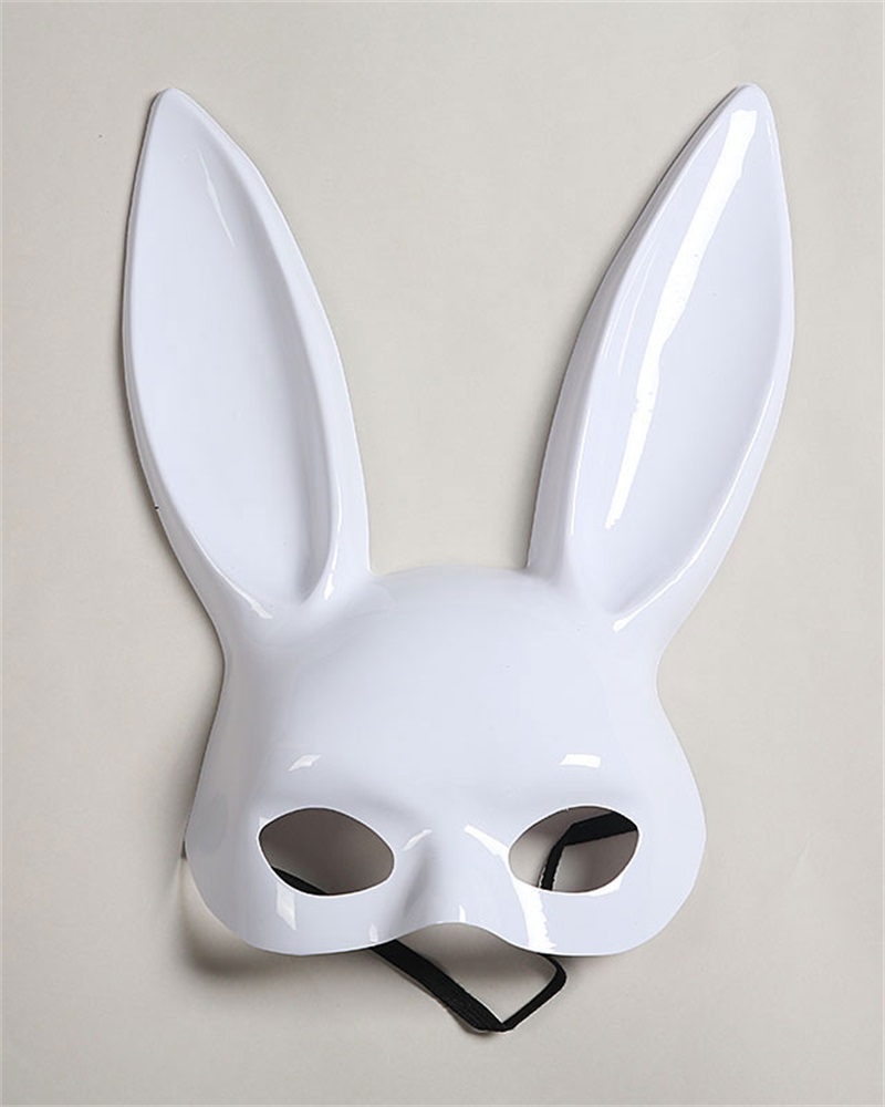 

Halloween Rabbit Ear Mask Masquerade Cosplay Bunny Mask Halloween Eve Party Costume Accessories, White