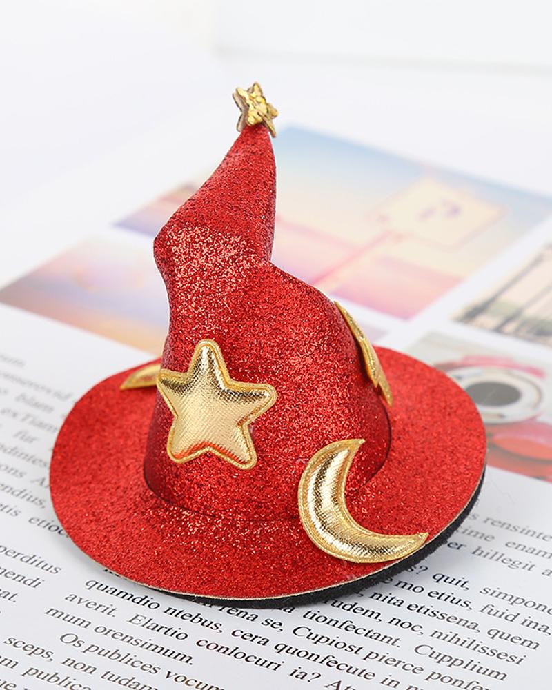 

Halloween Witch Hat Cosplay Props Party Masquerade Kids Costume Accessories Party Decoration Ornaments, Red