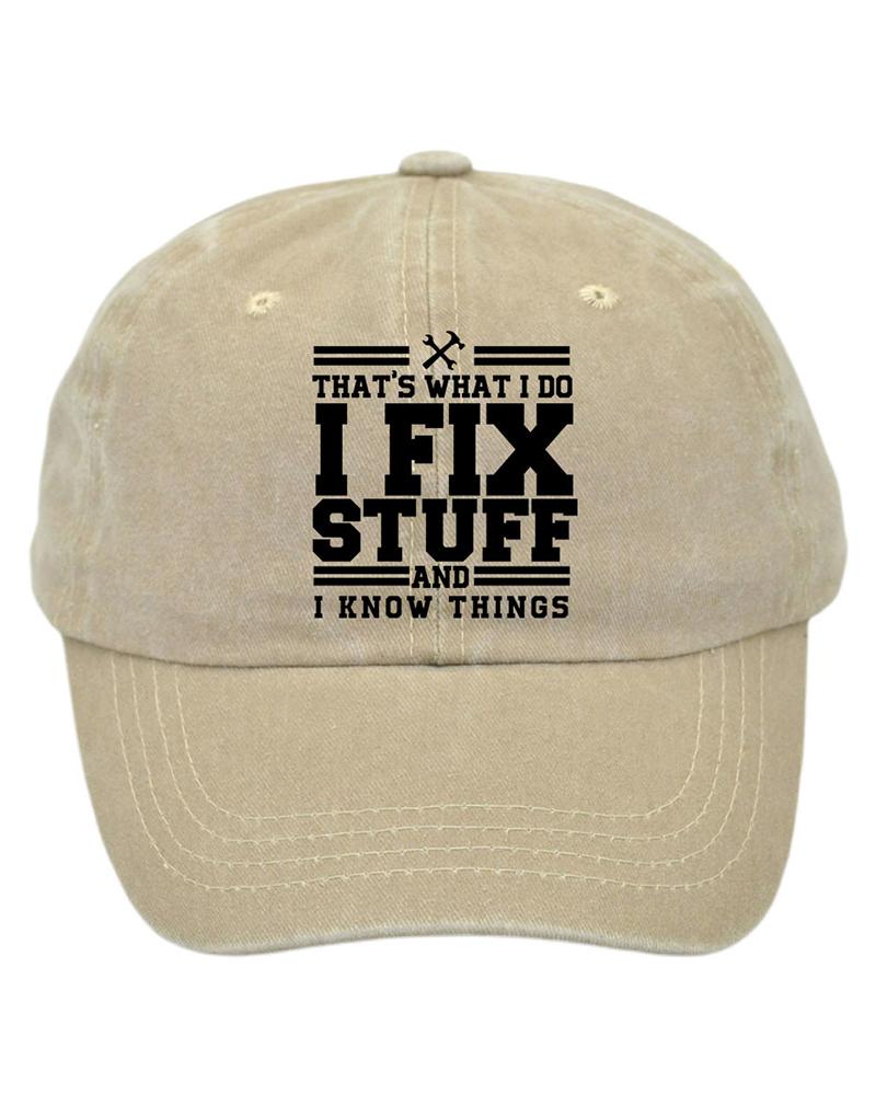

Letter Print Retro Distressed Baseball Cap, Khaki