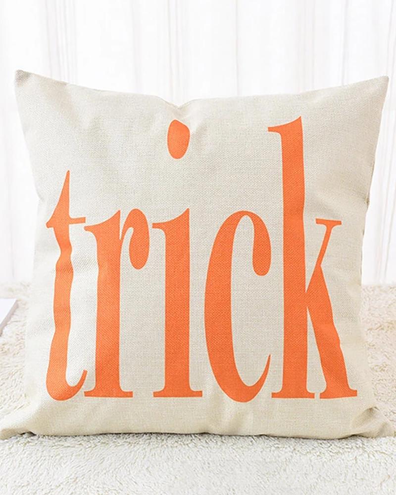 

Halloween Witch / Letter / Striped Print Cushion Cover Without Filler, Style7