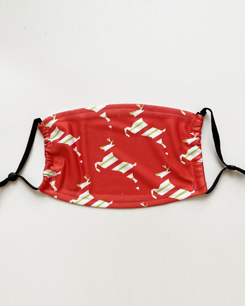 

Christmas Santa Reindder Print PM 2.5 Face Mask With Filter For Adults, Style4