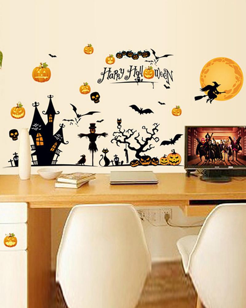 

Halloween Window Clings 60*90cm Halloween Window Decorations Stickers Halloween Wall Decals, Style1