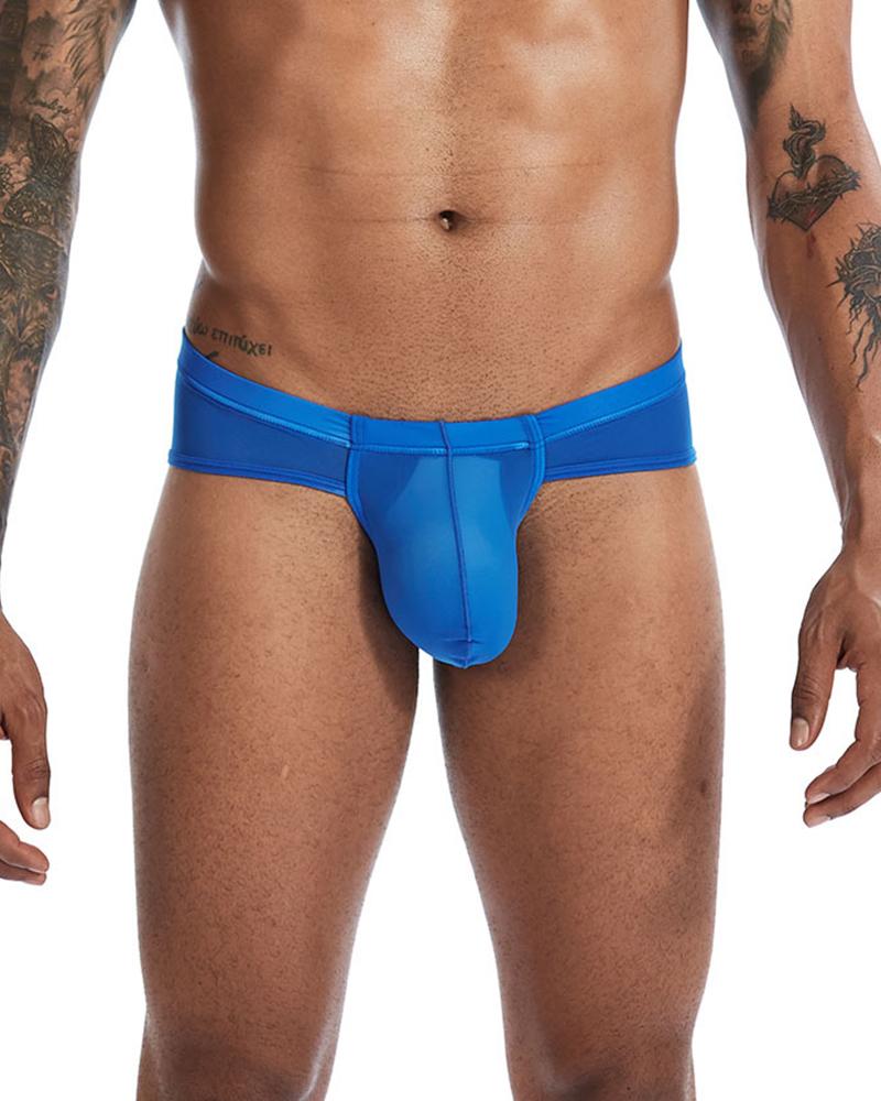 

Solid Slim T-strings Panties, Blue