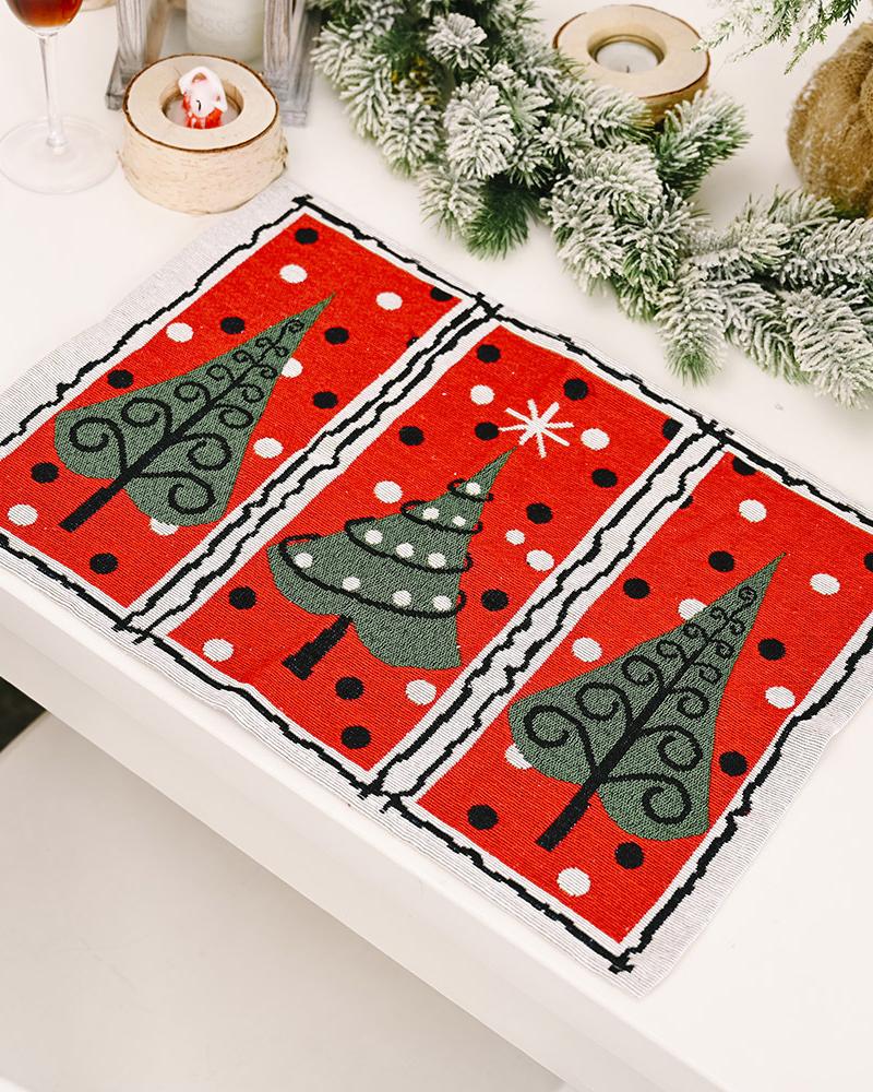 

1pc Christmas Placemat Table Mat Seasonal Winter Holiday Christmas Party Kitchen Dining Decorations, Style3