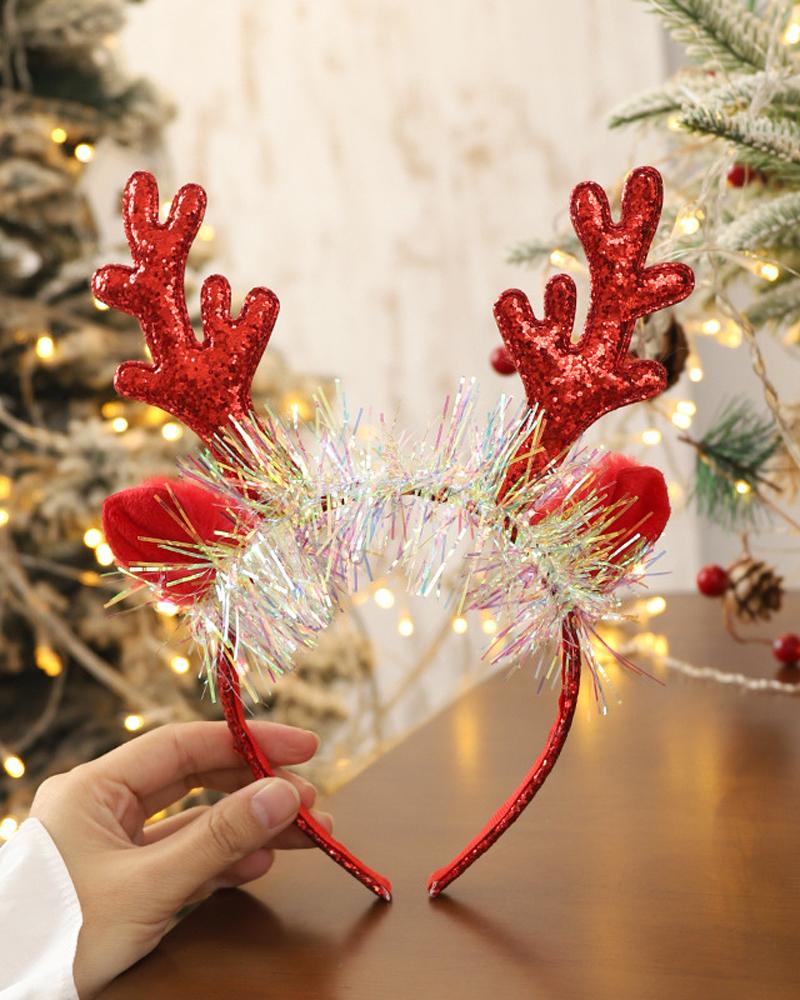 

1pc Christmas Headband Antlers Hair Accessories Christmas Ornament Party Headpiece, Style4