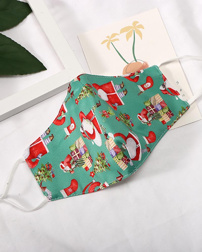 

Christmas Print Breathable Face Mask, Style1