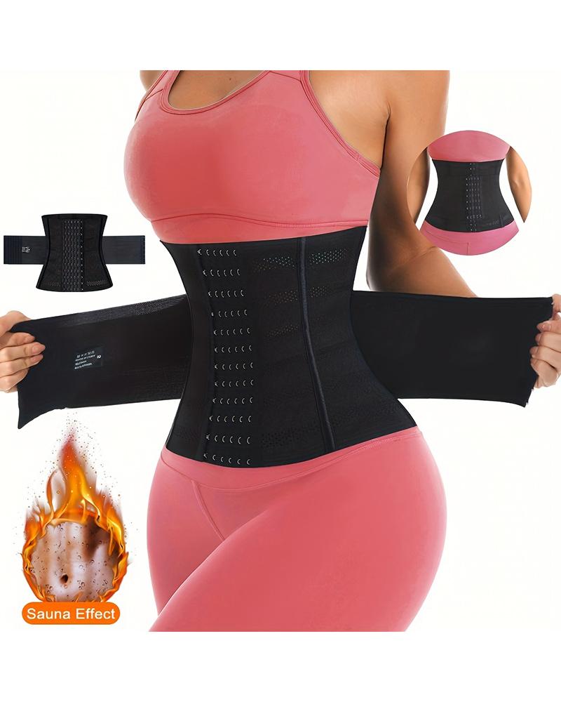 

Adjustable Hourglass Waist Trainer Hook Front Slimming High Support Exquisitely Shapewear, Black