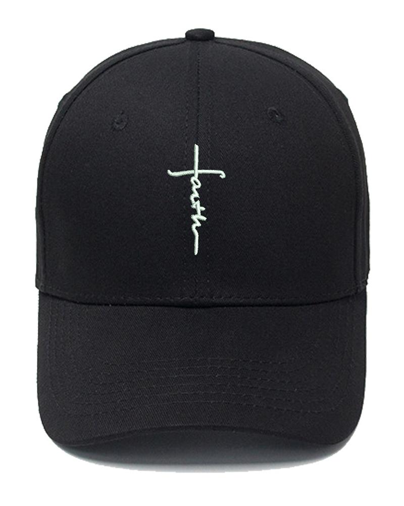 

Faith Embroidery Baseball Cap, Black