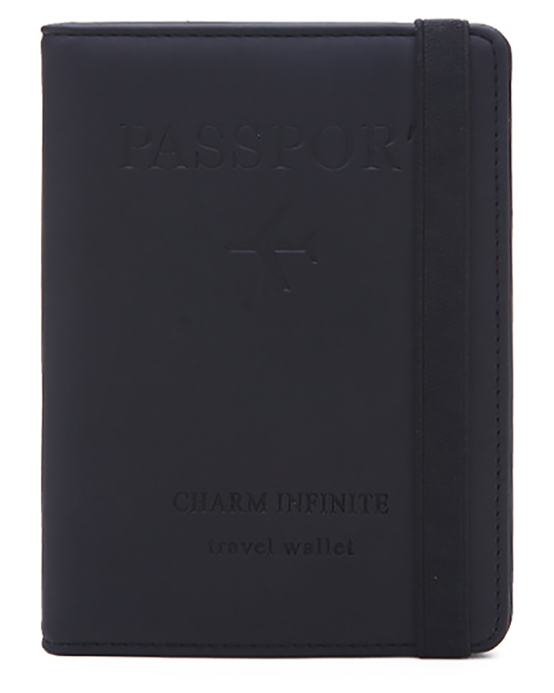 

Passport Holder Cover Wallet Card Case Travel Document Organizer, Black
