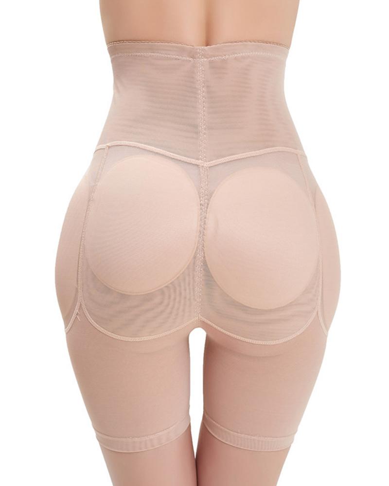 

High Waist Skinny Corset Short Pants, Nude