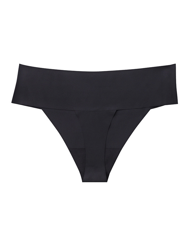 

Sexy Women Quick Dry Mid Waist Cotton Thong, Black
