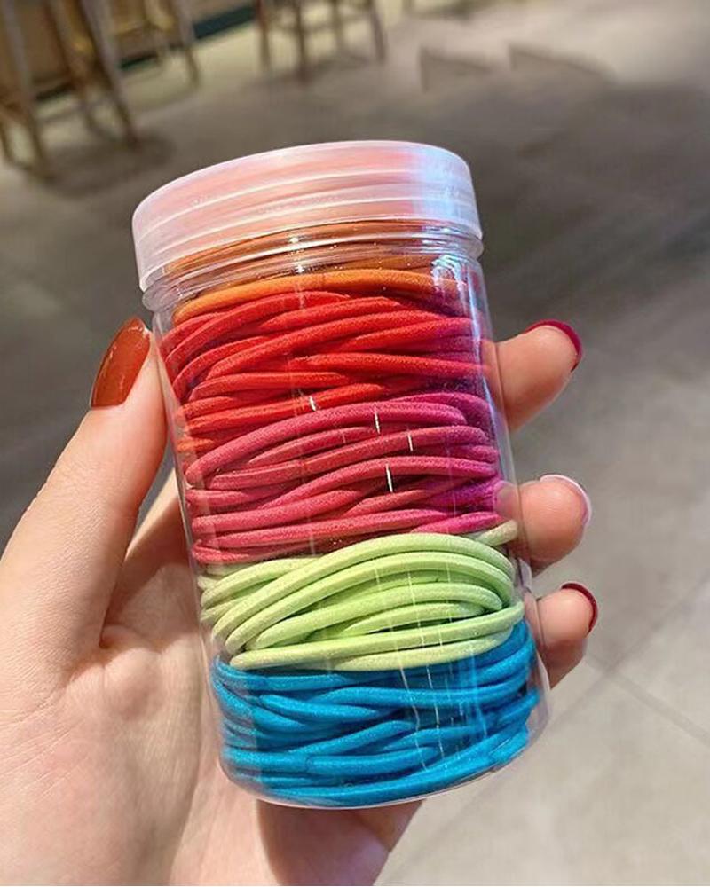 

100PCS Simple Elastic Hair Tie, Style5