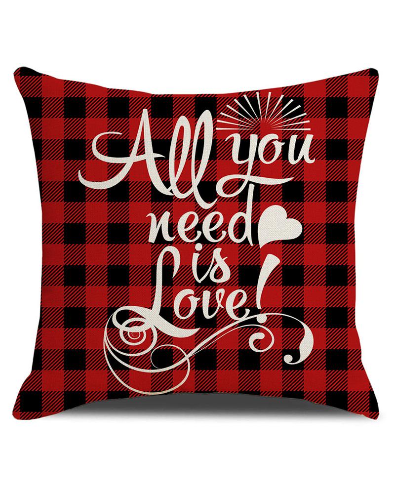 

Valentine's Day 45×45cm Pillow Covers Linen Cushion Case Pillowcase, Style2
