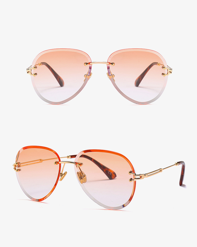 

Round Flexible Metal Frame Sunglasses, Orange
