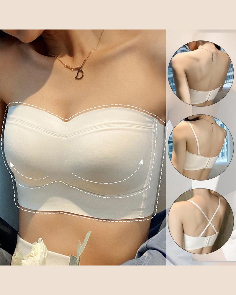 

Strapless Strapless Push Up Bralette, White