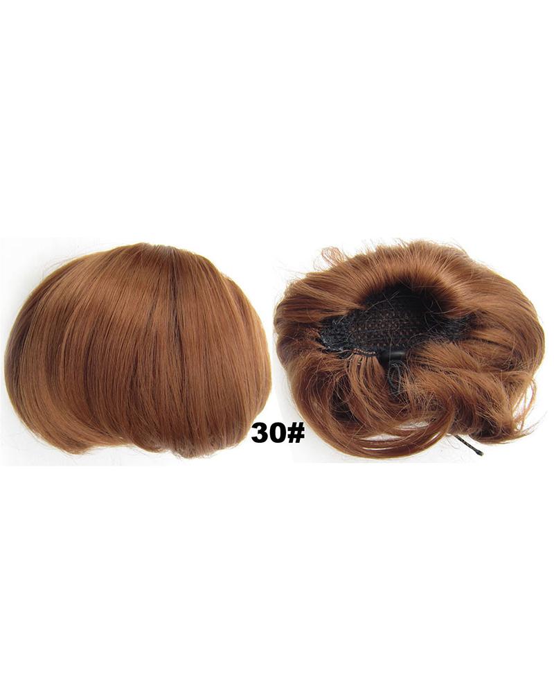 

Synthetic Fiber Hair Extension Chignon Donut Bun Wedding Bridal Wig Hairpiece, Style8