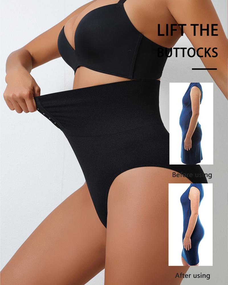 

ChicMe ShapeSculpt Cintura Alta Modelador Tummy Control Shapewear Calcinha Modeladora Corporal Levantadora de Bumbum, Black