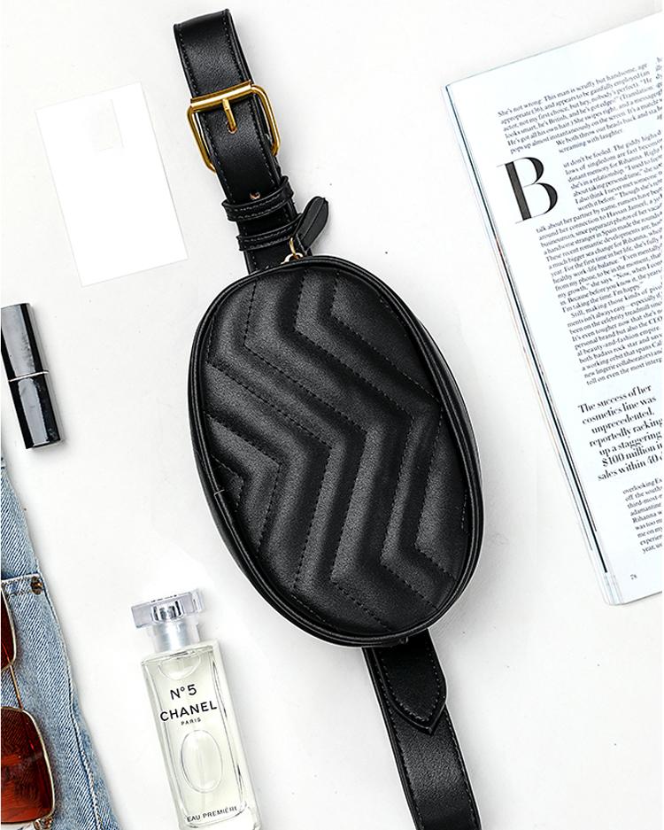 

Fashion Metallic Embellished Waist Bag, Black