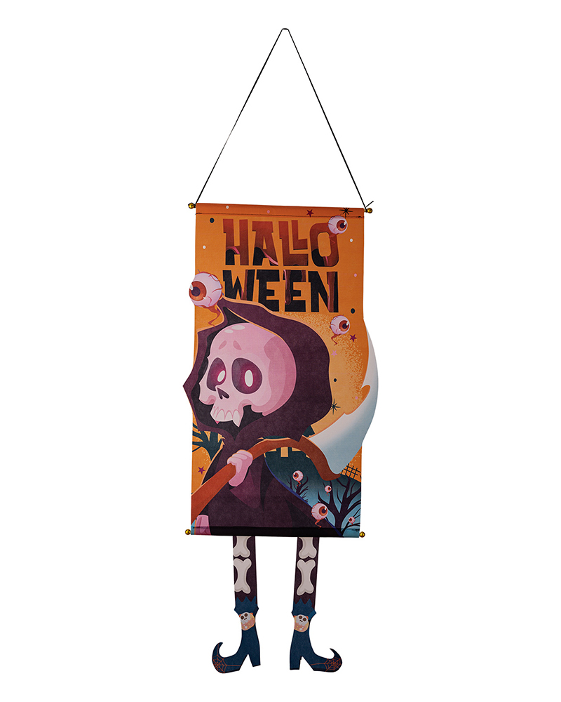 

1pc Halloween Cartoon Character Gnome Graphic Hanging Flag Front Door Decoration, Style2