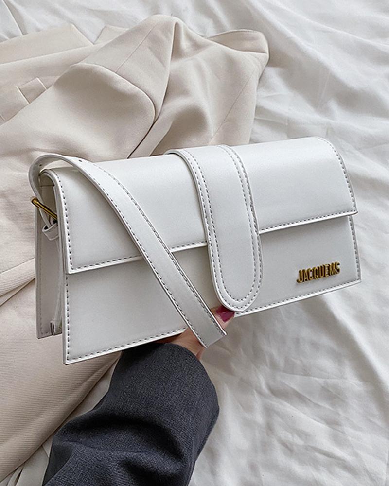 

Square Casual Crossbody Bag, White