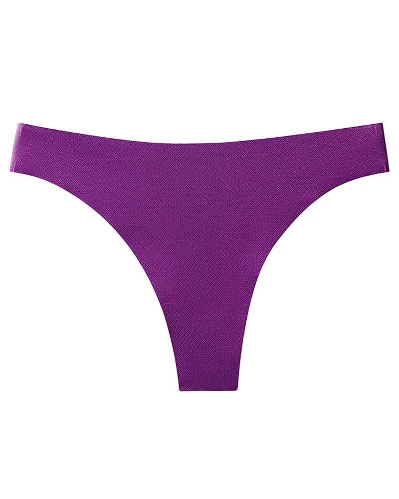 

Skinny Low Waist Ice Seamless Panties, Purple