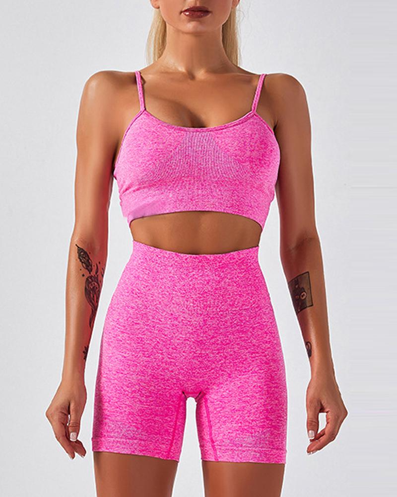 

High Waist Butt Lift Seamless Active Set, Hot pink