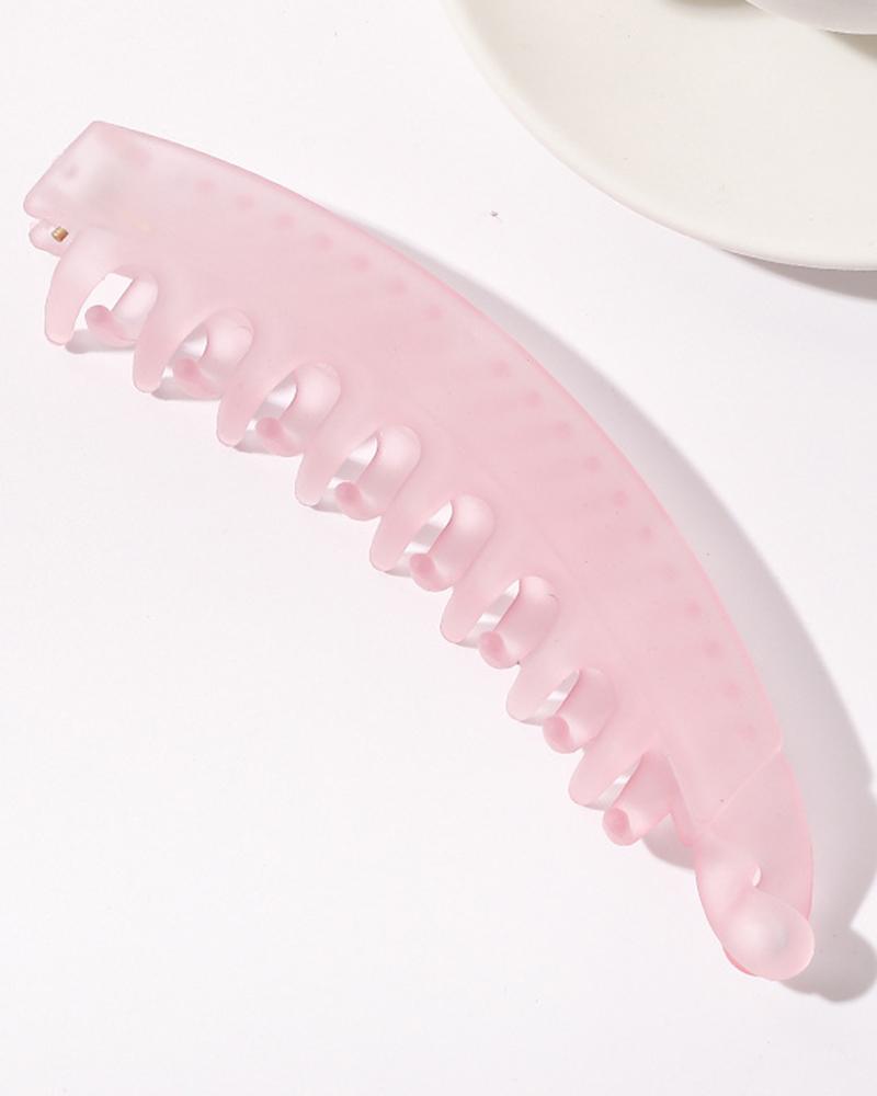 

1pc Shark Hair Claw Ponytail Banana Hair Clip, Pink