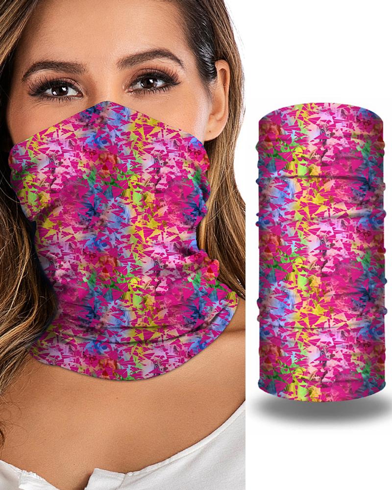 

Print Breathable Face Bandana Magic Scarf Headwrap Balaclava, Hot pink