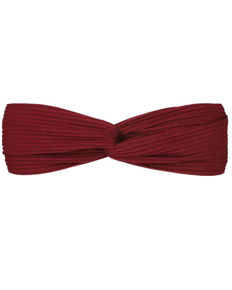 

1pcs Crisscross Ruched Wash Face Hair Holder Hairband, Wine red