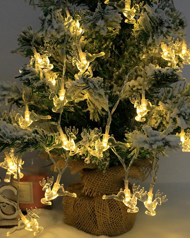 

1pc Christmas String Light Battery Operated LED String Light Holiday Garden Fireplace Christmas Tree New Year Decoration, Style3