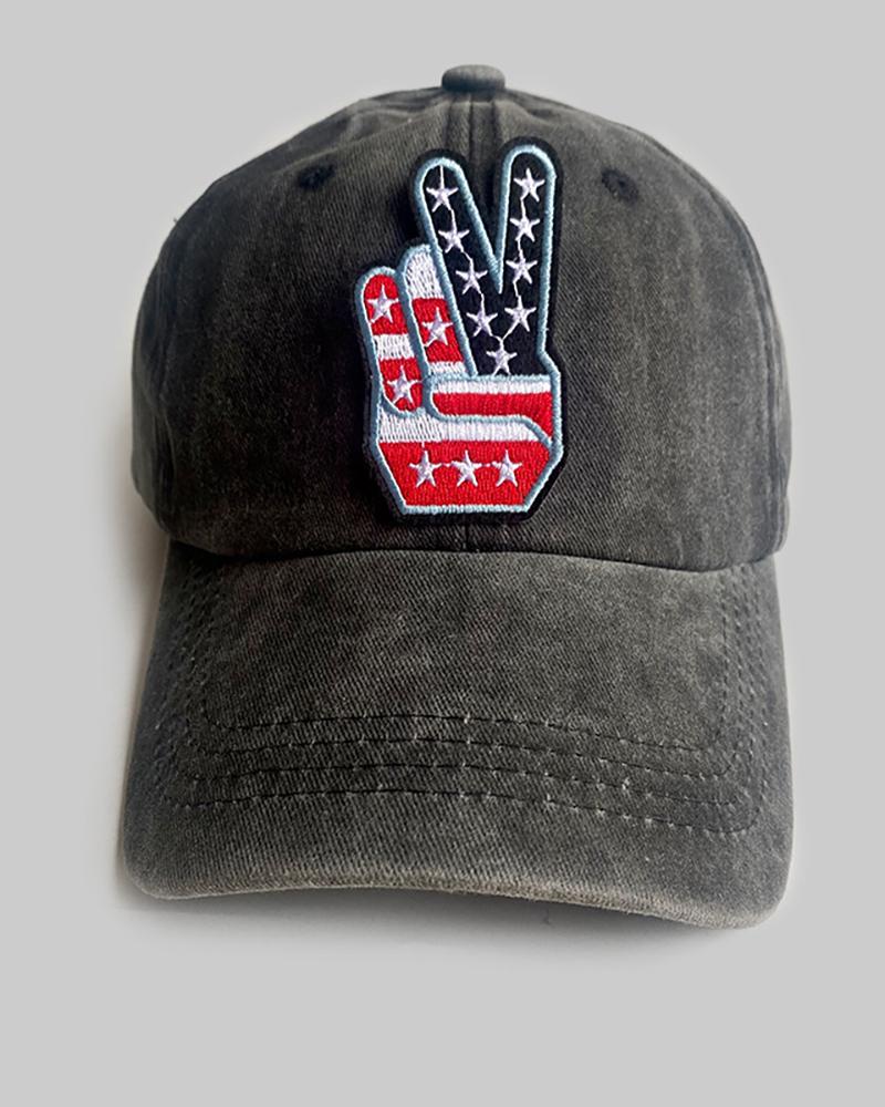 

Independence Day American Flag Letter Pattern Cap, Style2