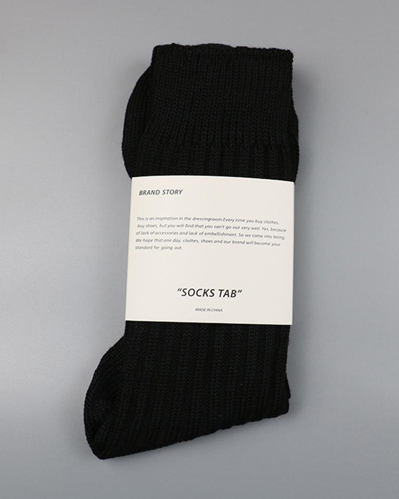 

Fashionable Trendy Crew Socks, Black