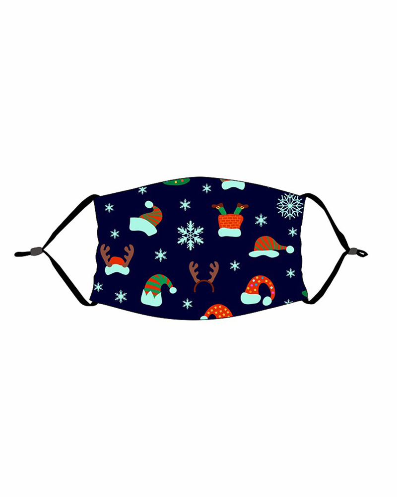 

Christmas Print PM 2.5 Earloop Face Mask For Adults, Style3