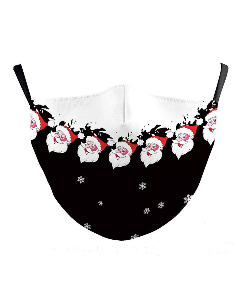

Christmas Print Breathable Filter Face Mask, Style14