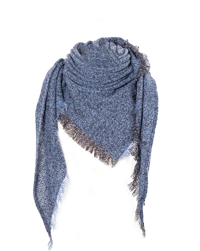 

Fringe Hem Colorblock Warm Scarf, Style6