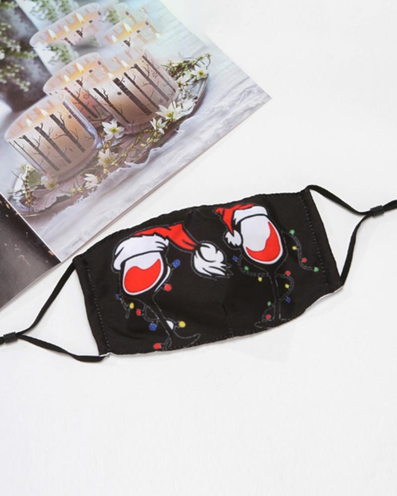 

Christmas Print PM 2.5 Breathable Face Mask, Style4