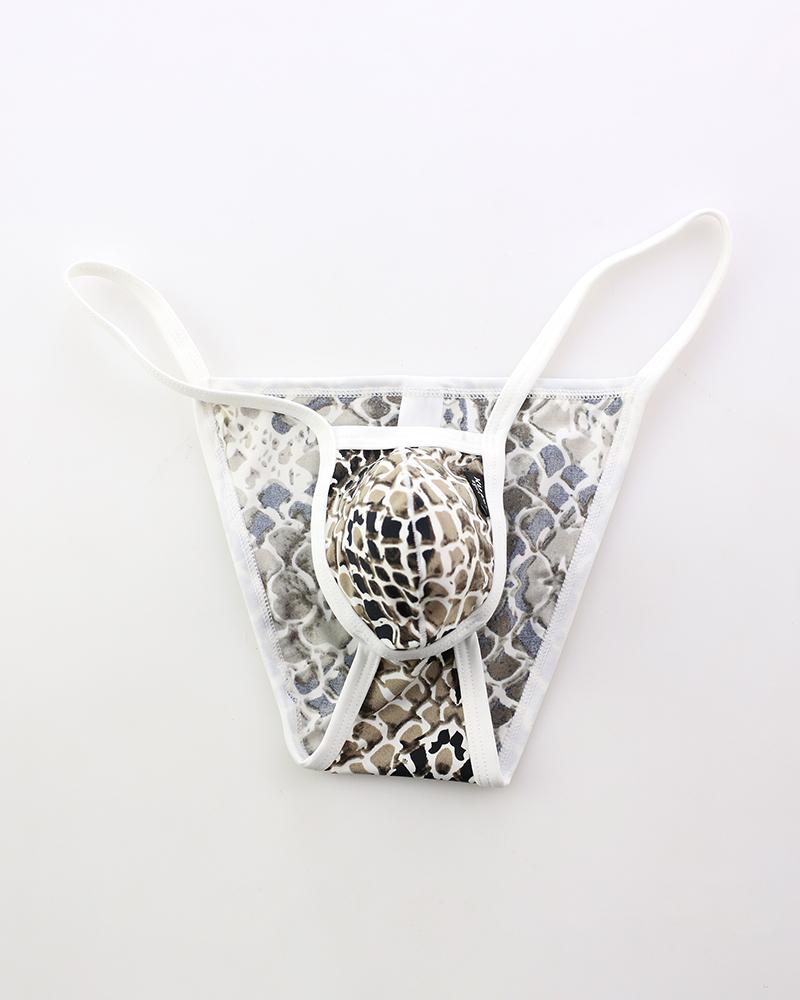 

Patterns Print T-string Panties Underwear, Leopard