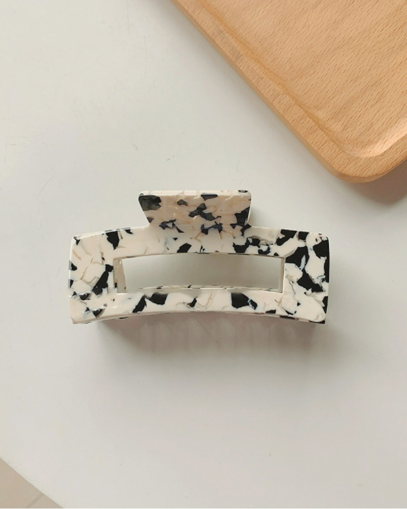 

1pc Geo Marble Print Large Hair Claw, Style3