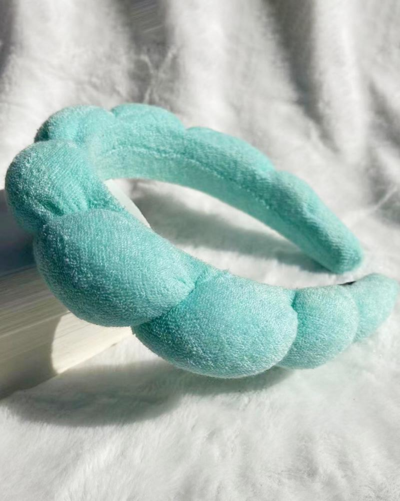 

1pc Spa Wash Face Makeup Sponge Hair Hoop, Green