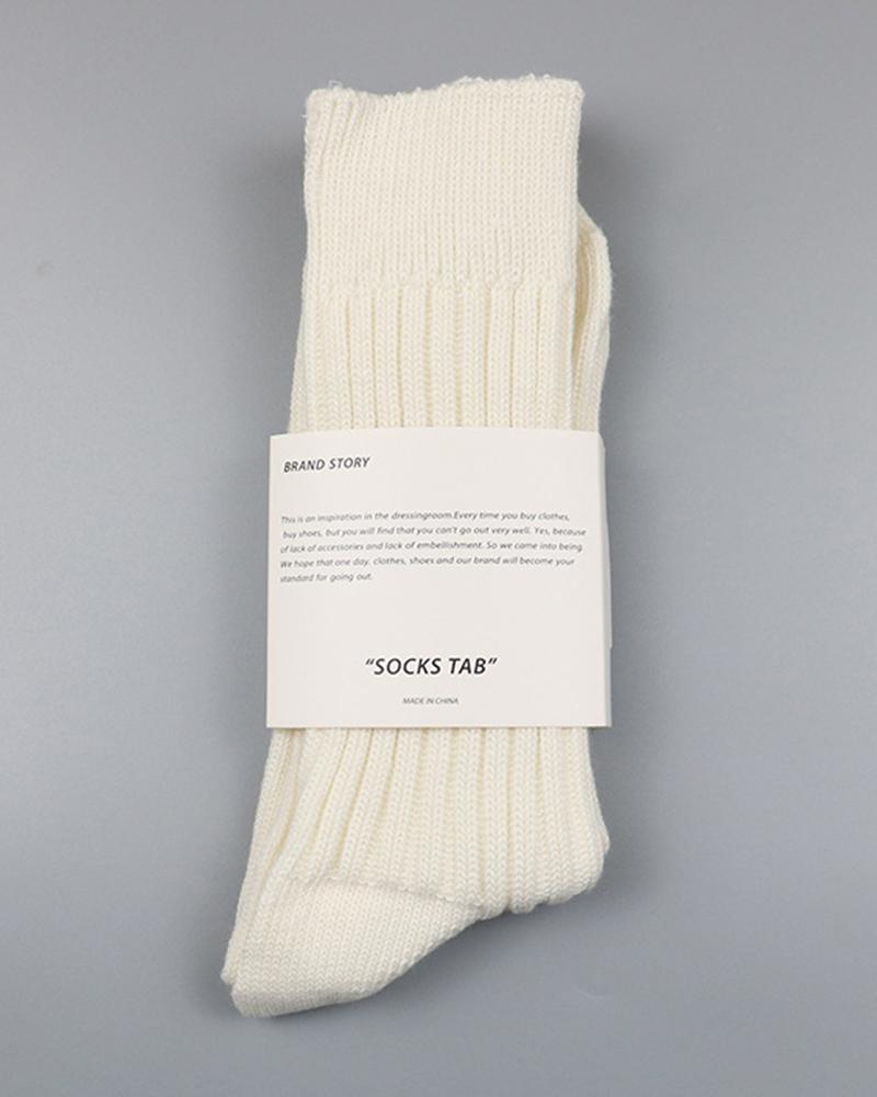

Fashionable Trendy Crew Socks, White