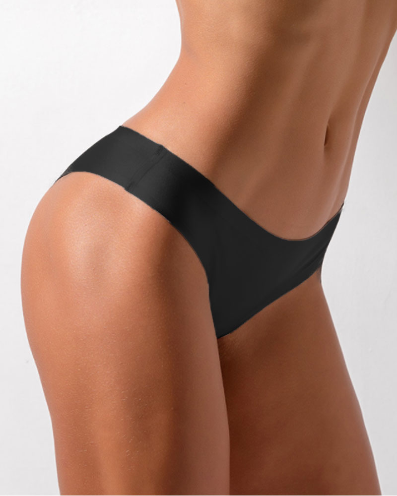 

Breathable Seamless Thong Panty, Black