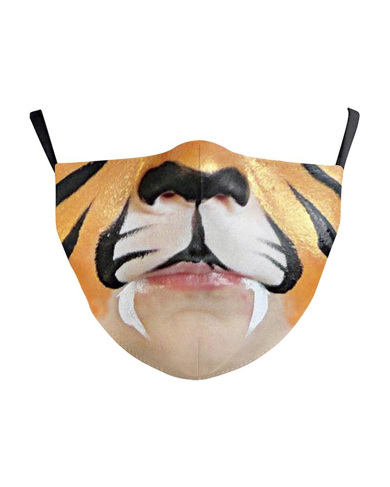

Animal Mouth Print Breathable Face Mask, Yellow