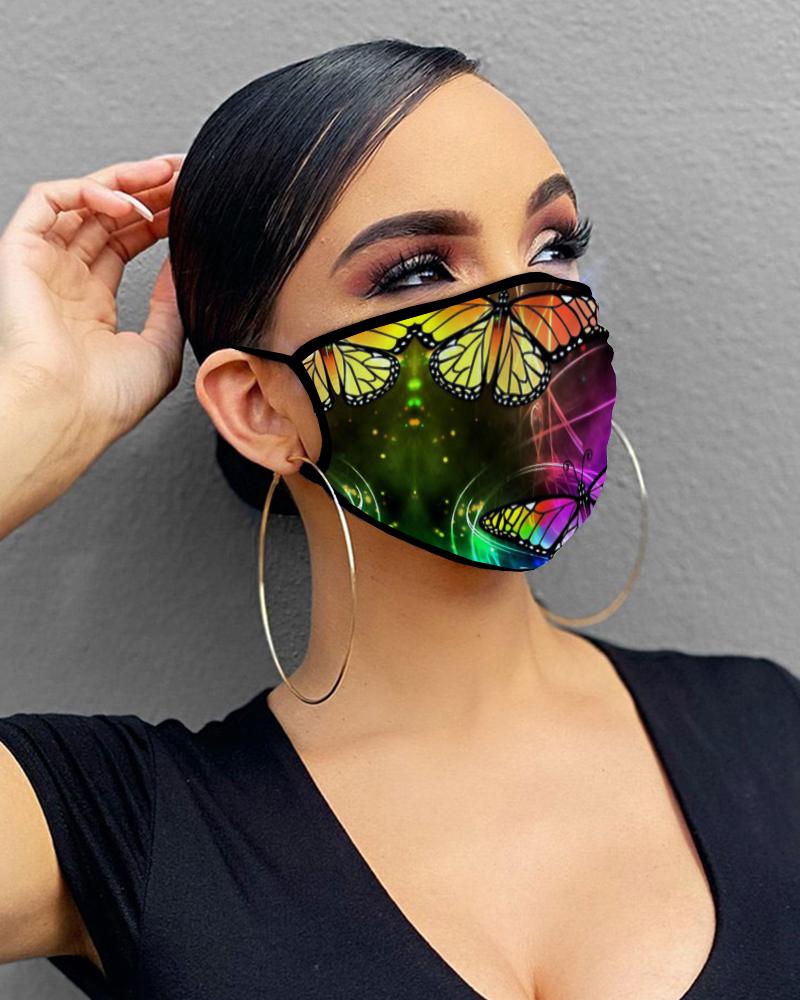 

Butterfly Print Breathable Mouth Mask Washable And Reusable, Style5