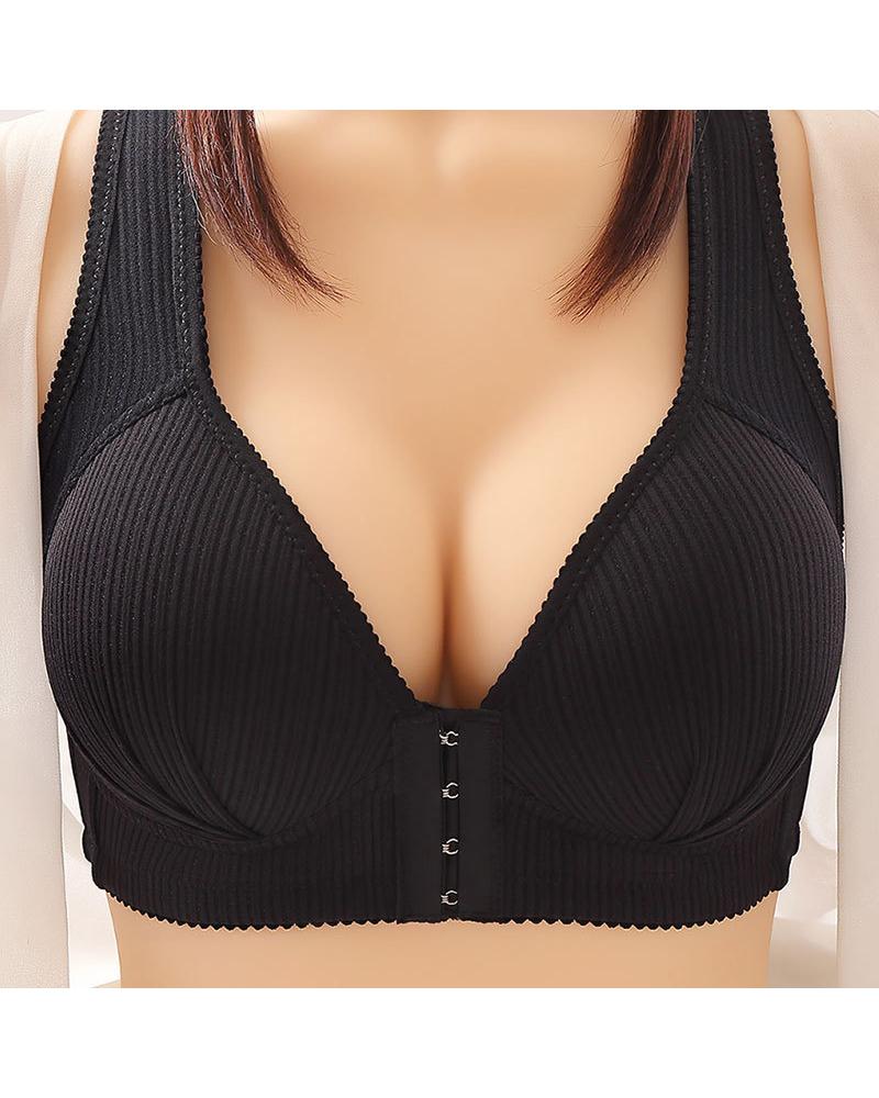 

Hook Front Push Up Bra, Black